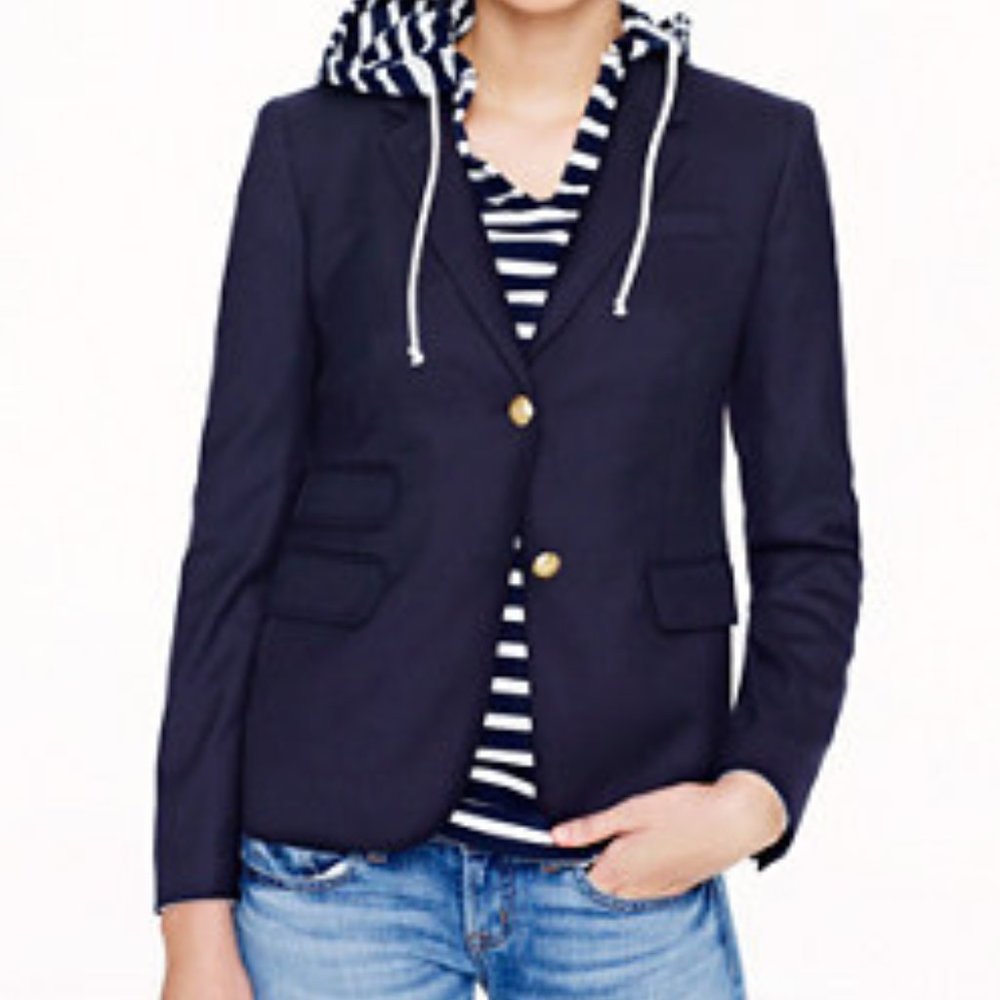 J. Crew Navy Schoolboy Blazer